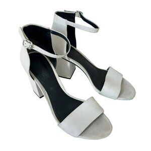 ALEXANDER WANG Woman's Sz 40 9.5 Abby Ankle-strap Sandals in Off White